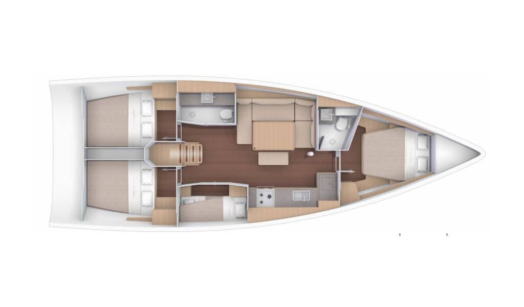 Dufour 430 GL Tahiri - bareboat