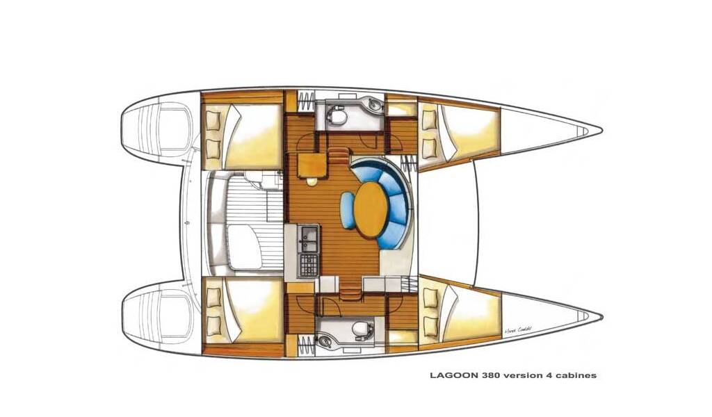 Lagoon 380 S2 blue elli