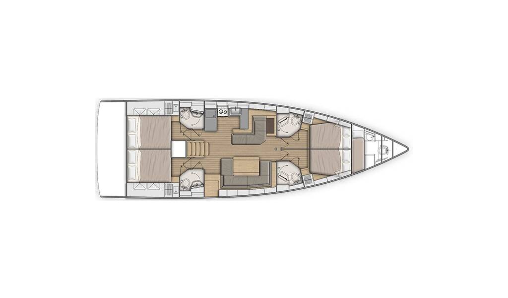 Oceanis 51.1 Living in sea